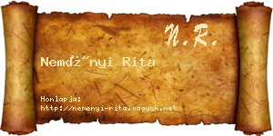 Neményi Rita névjegykártya